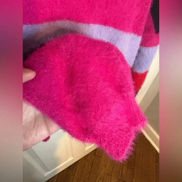 House of Harlow 1960 x REVOLVE Koons Sweater – Size L | Red, Hot Pink & Purple - Picture 6 of 10